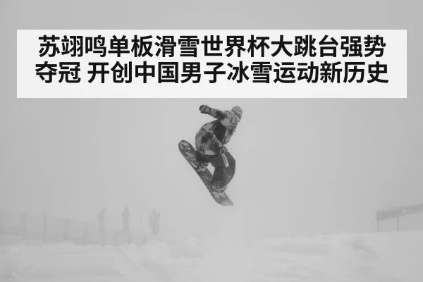 苏翊鸣单板滑雪世界杯大跳台强势夺冠 开创中国男子冰雪运动新历史